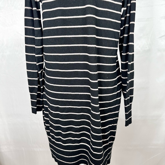 A New Day NWT Long Cardigan Beige & Black Open Front Pockets‎ Sizes Large - Picture 11 of 12